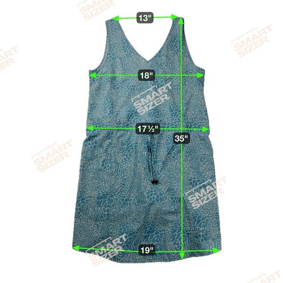 Kyodan Outdoor Skort Dress Romper Sleeveless Turquoise Animal Print Size S - Picture 4 of 11